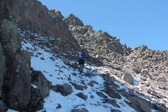 Subida final para um dos picos do Nevado de Toluca, na região central do México (foto de Geraldo Ozorio)